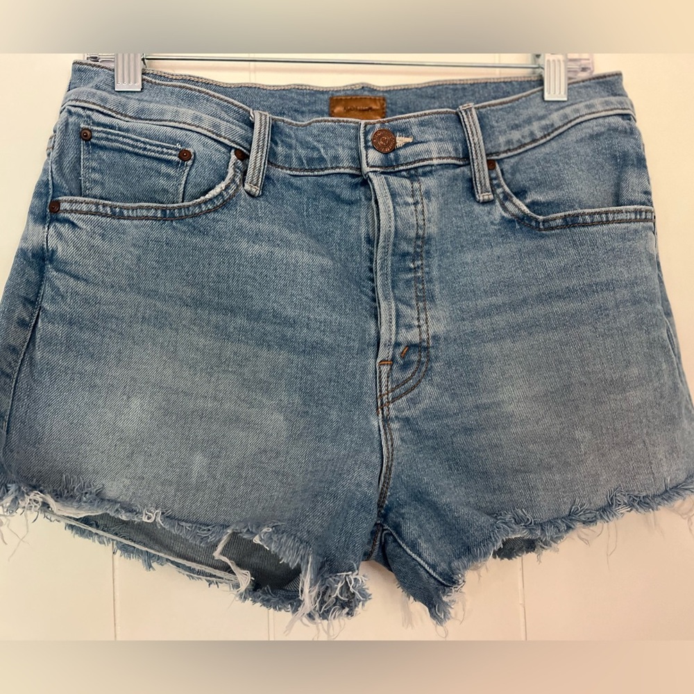 MOTHER Light Blue Denim Jean Shorts